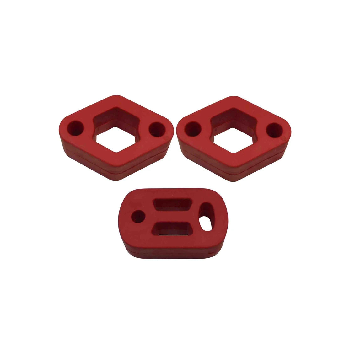 Set of 3 Red exhaust mounts