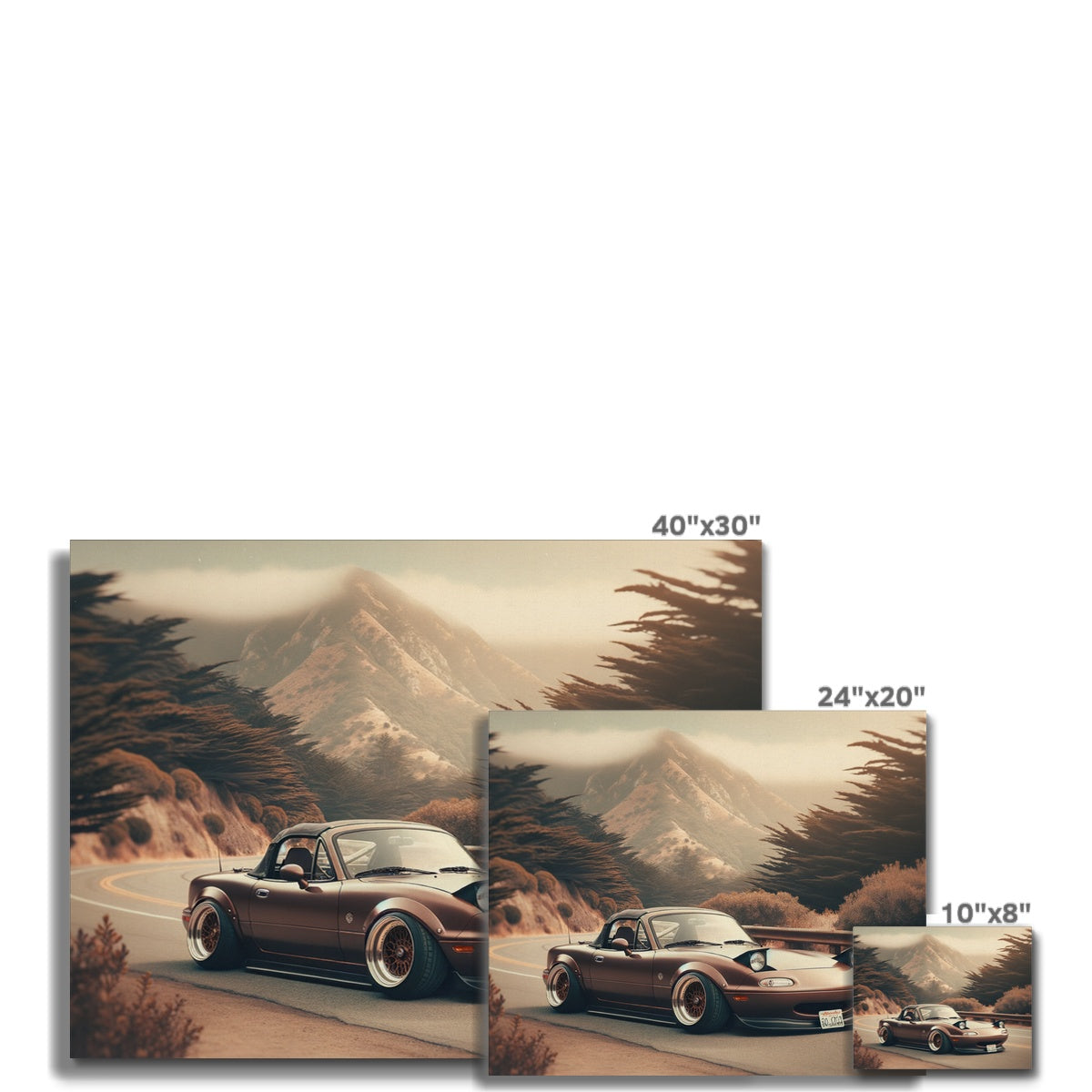 Mazda MX5 Mountain Road Leinwand