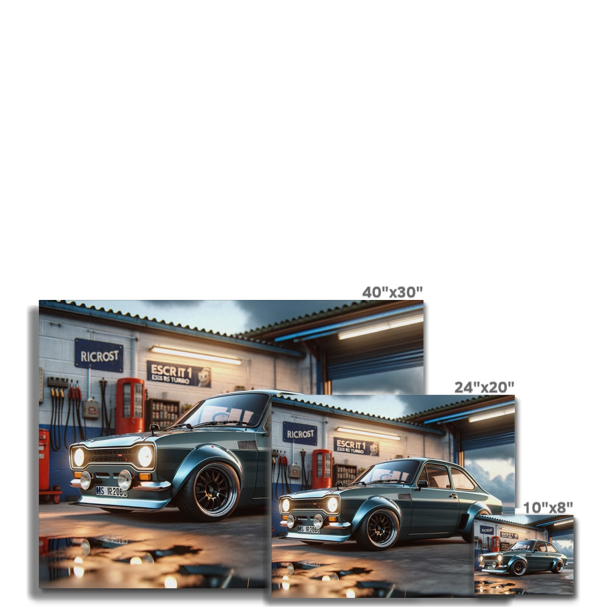 Ford Escort RS Garage Canvas