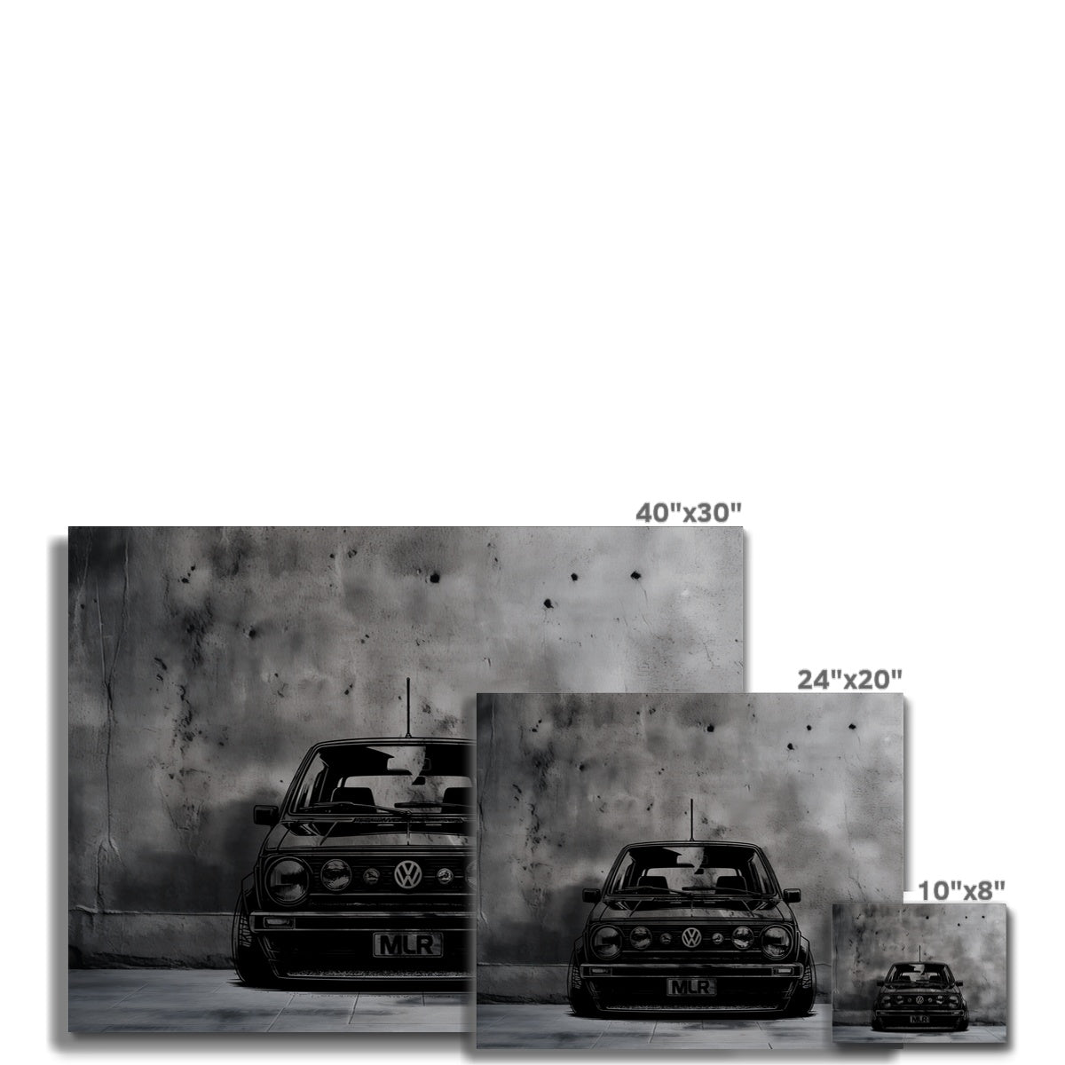 VW Golf Street Art Leinwand