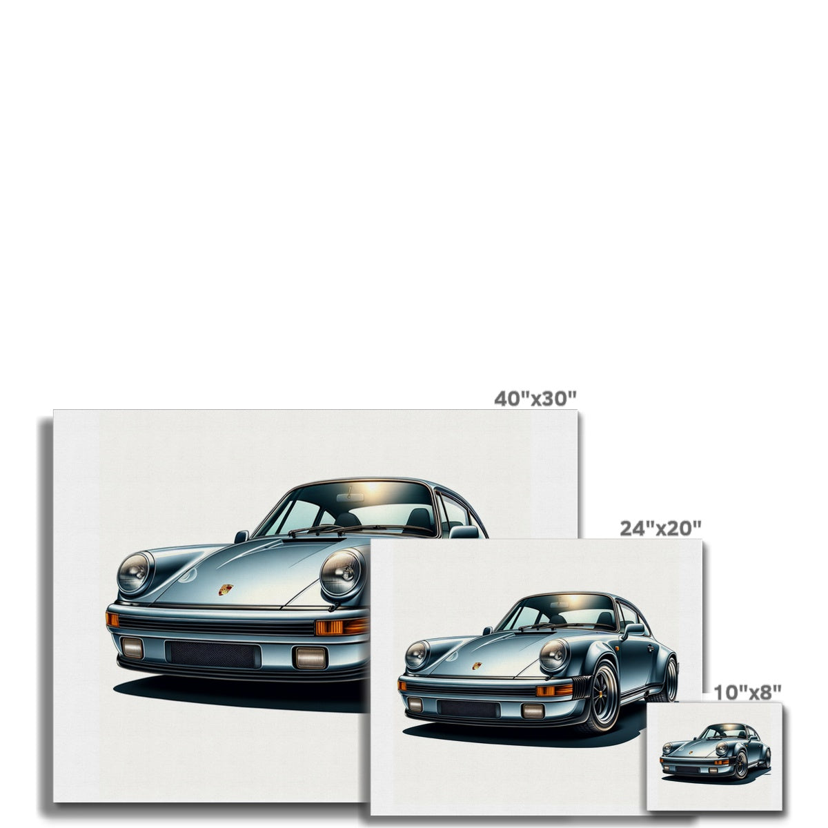 Porsche 911 Classic Portrait Leinwand