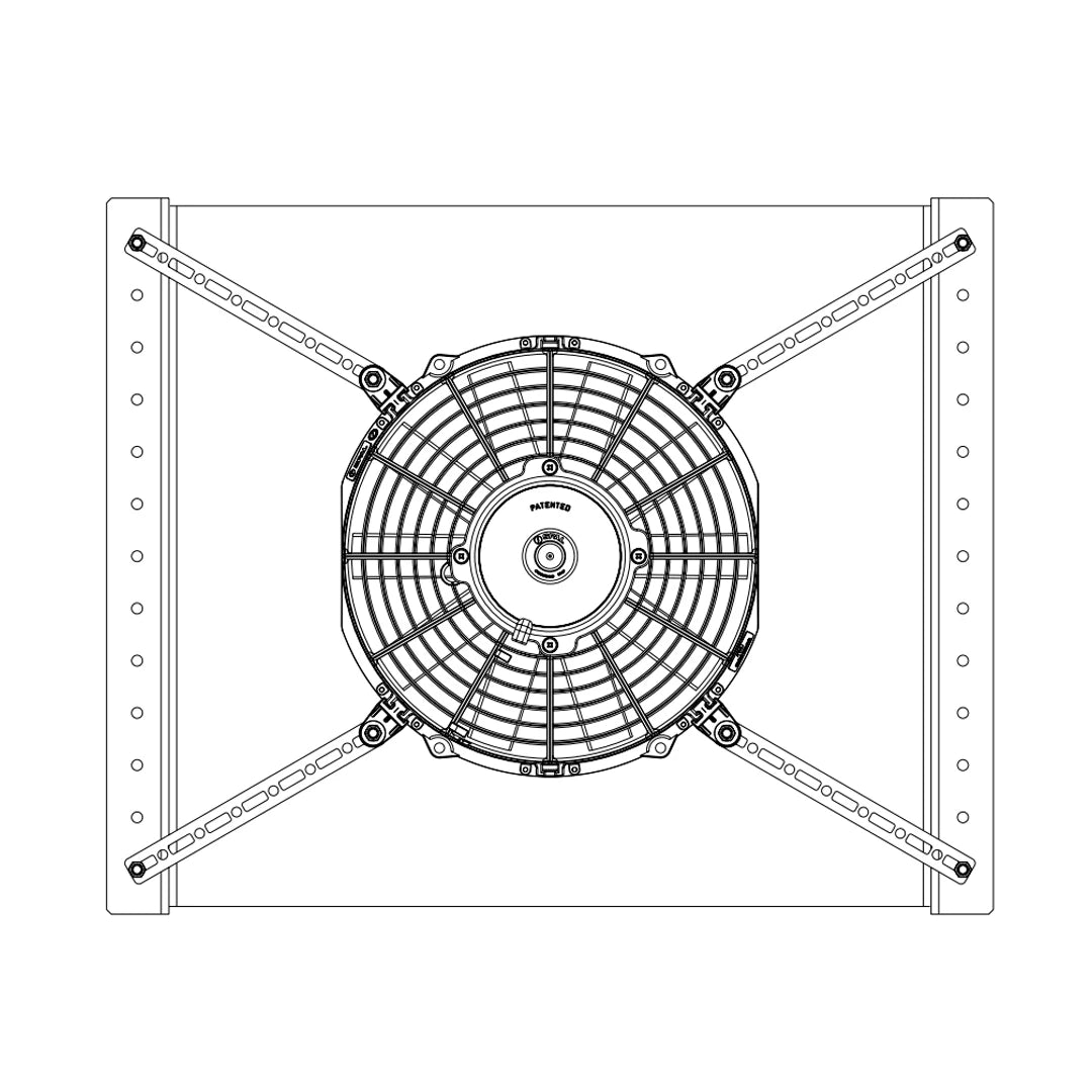 SPAL electric cooling fan mounting foot instructions