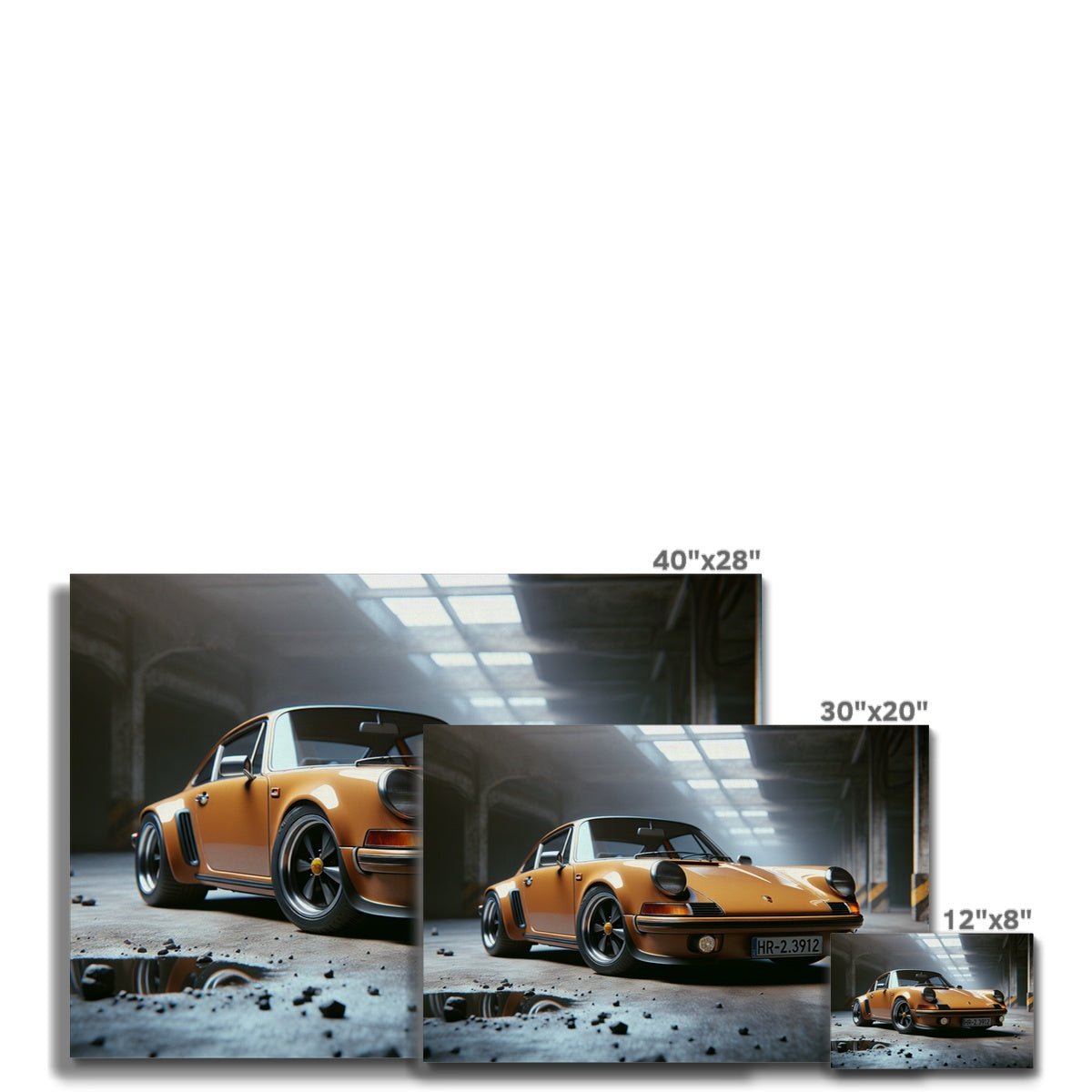 Porsche 911 Classic Warehouse Leinwand