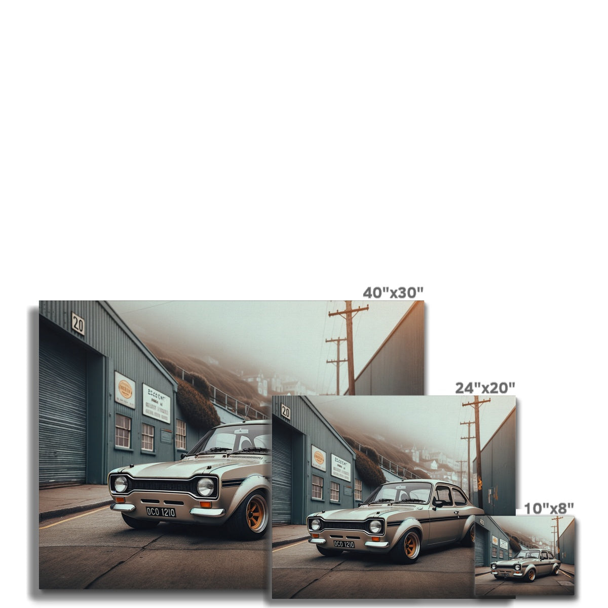 Ford Escort RS Industrie-Canvas