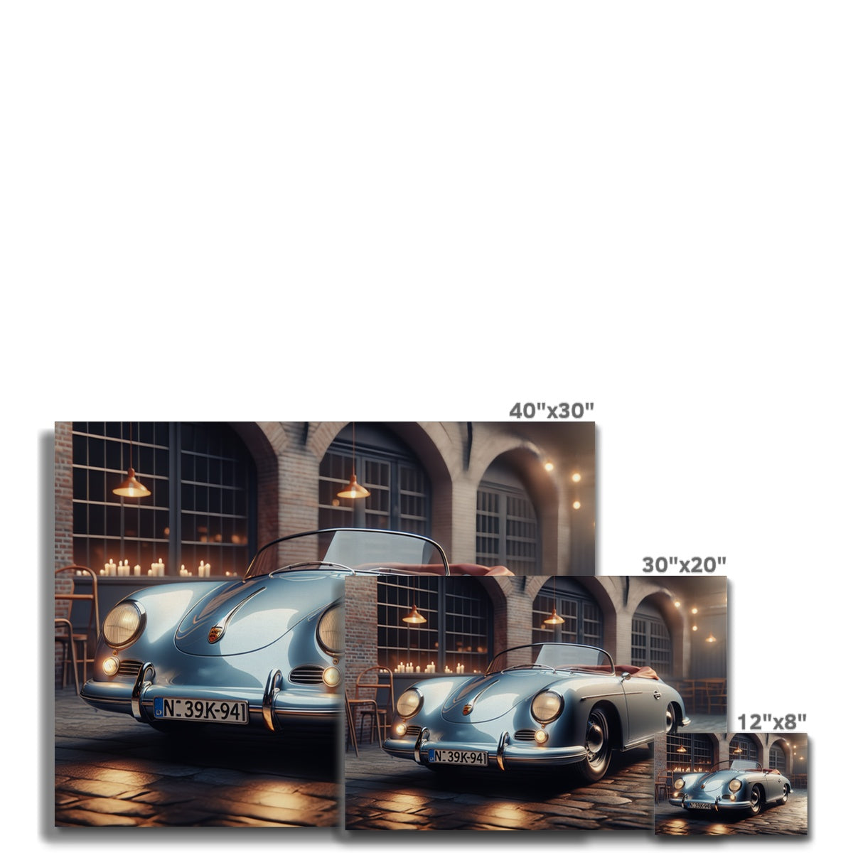 Porsche Speedster Cafe Leinwand