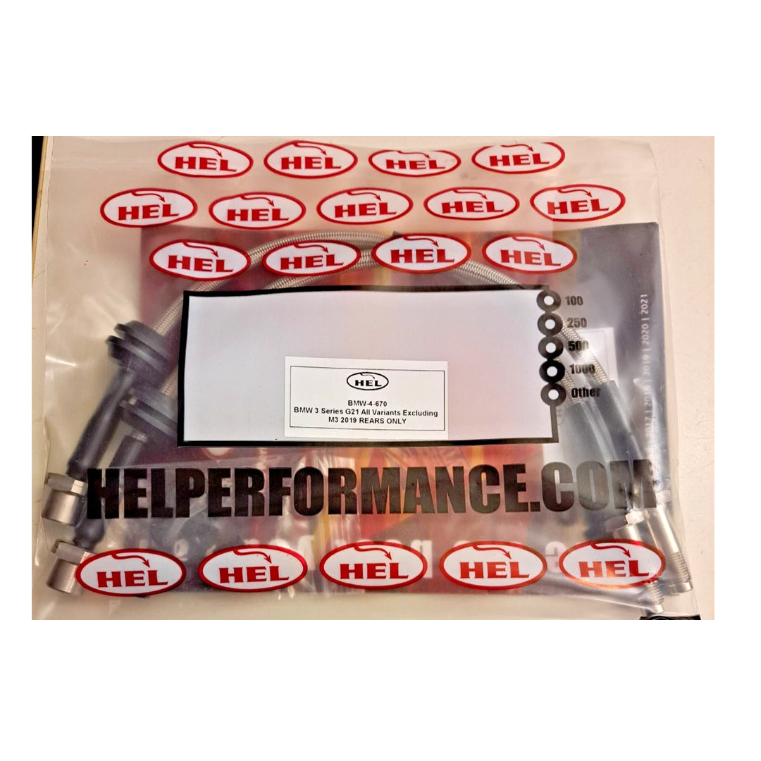 HEL Ford Mondeo MK4 Edelstahlflex-Bremsschläuche, blau