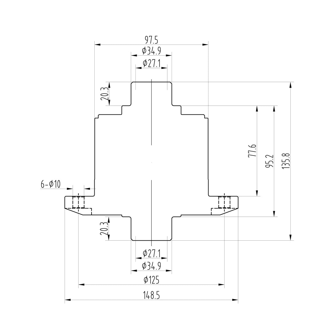 Technical drawing of a Blackline HLF011 limited slip differential
