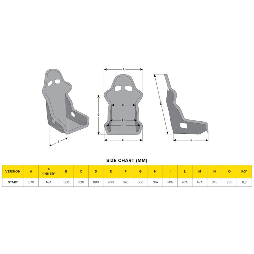Siège baquet MOMO Start FIA Racing