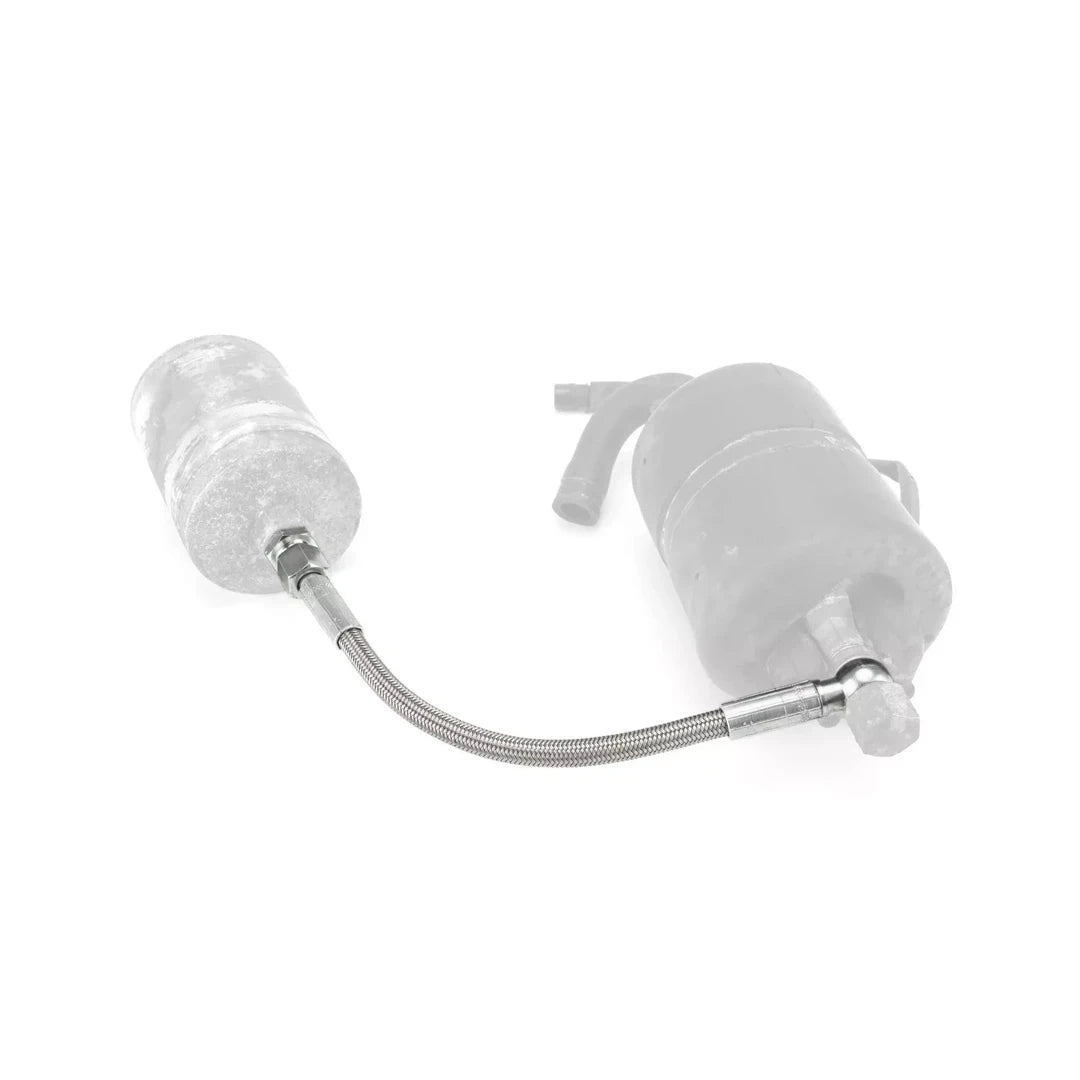 Diagram of a fuel system with components and connections for a Porsche 944