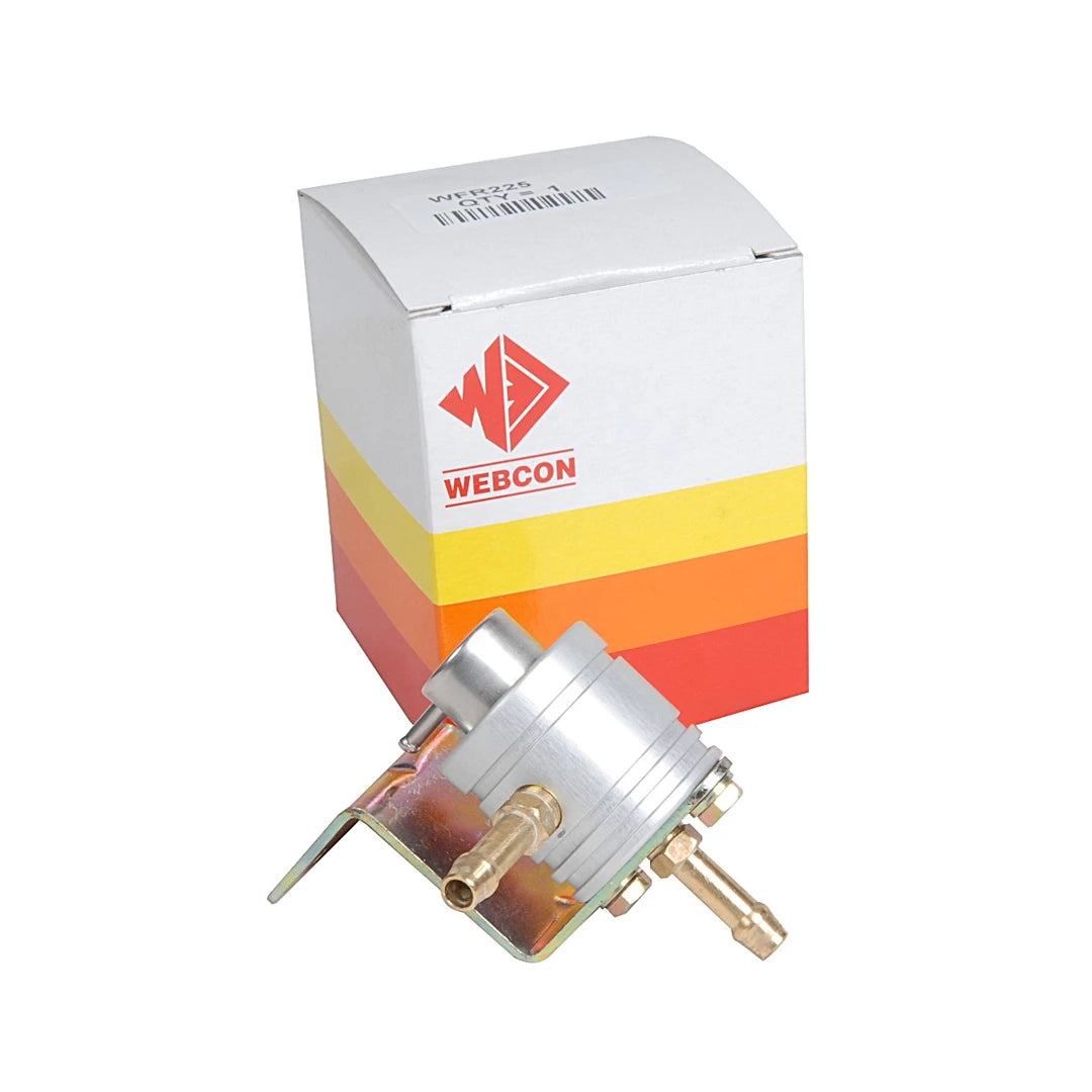 Webcon silver adjustable fuel pressure regulator and fittings