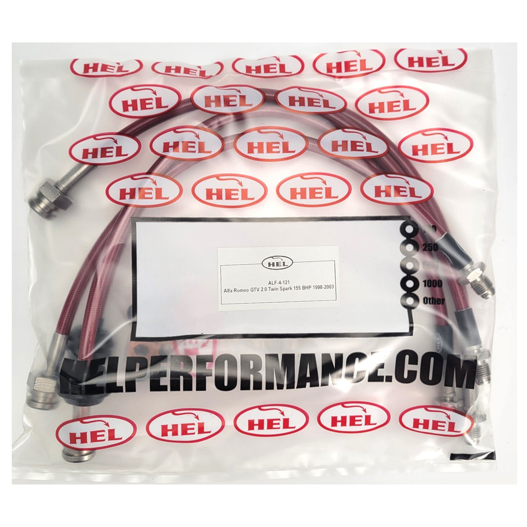 HEL Alfa Romeo GTV Stainless Steel Braided Brake Hoses T Red