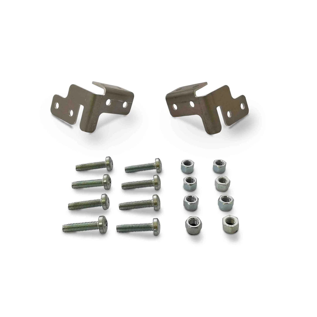 Mocal silver metal oil cooler brackets and screws