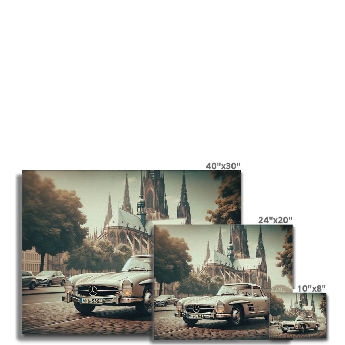 Mercedes SL Notre Dame Canvas