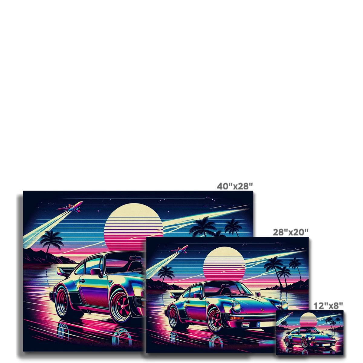 Porsche 911 Classic Lila Blau Canvas