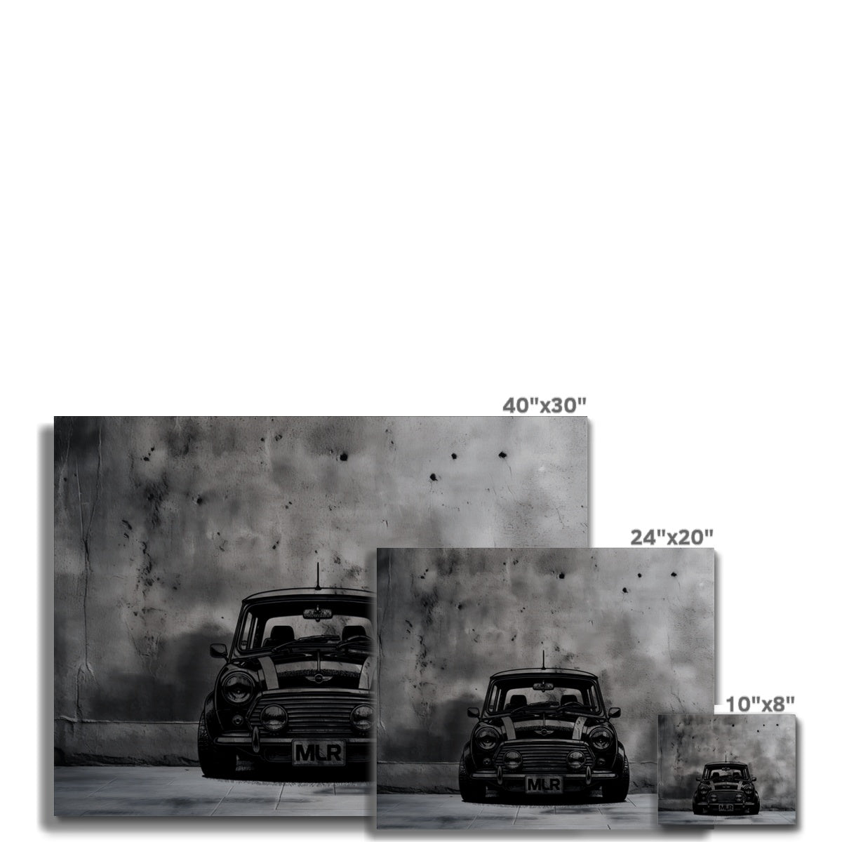 Mini Cooper S Street Art Leinwand