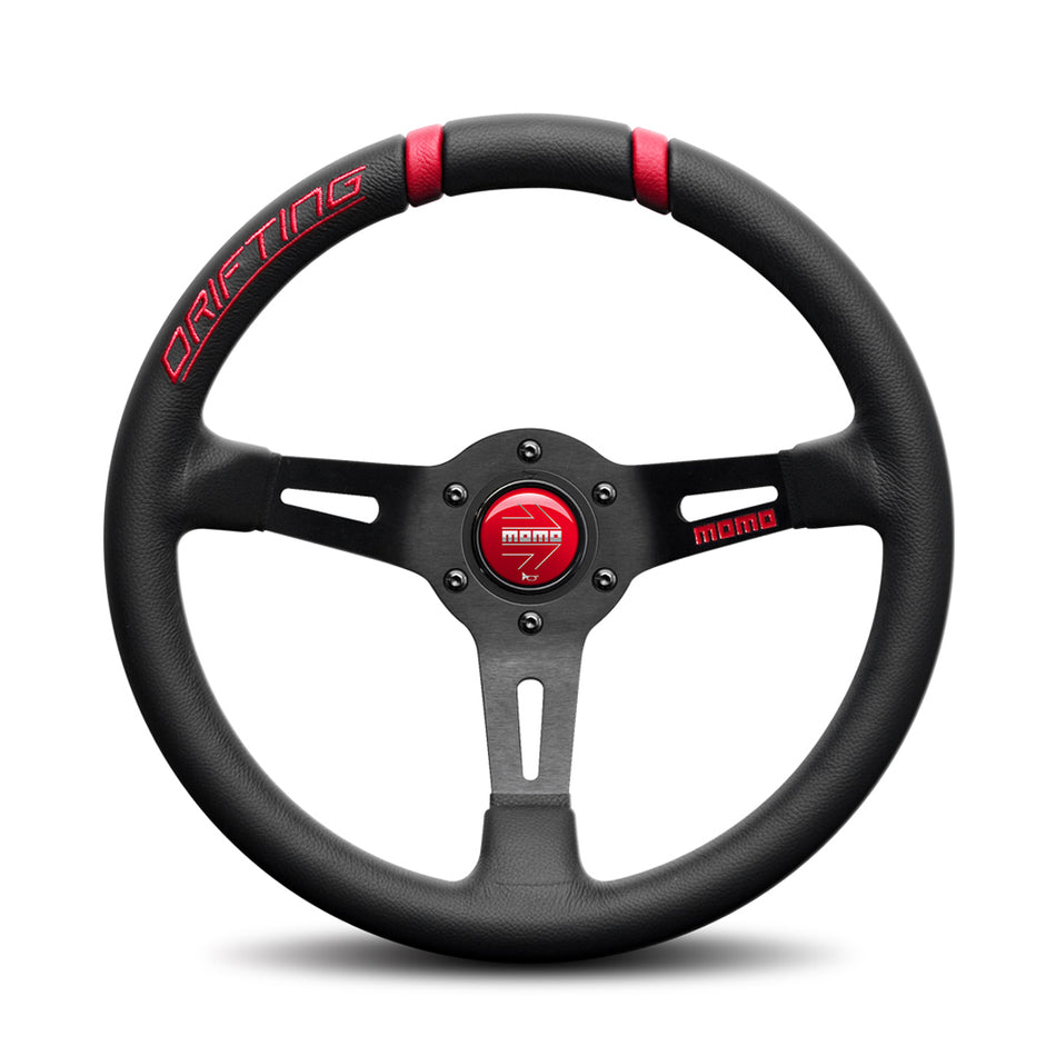 MOMO Drifting Embroidered Red Steering Wheel