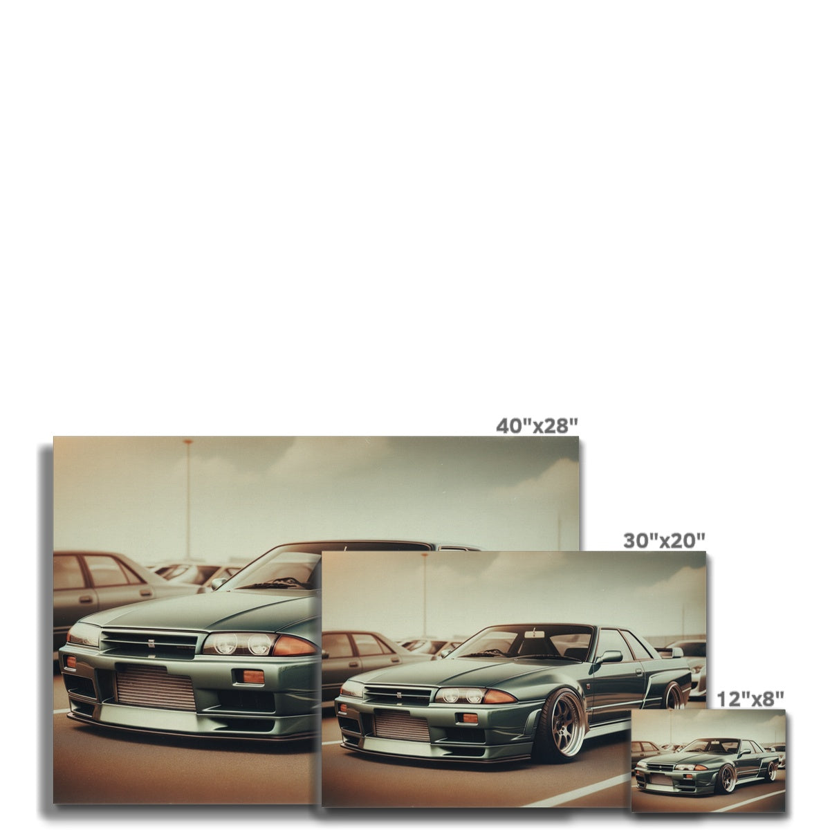 Nissan Skyline GTR Parkplatz Leinwand