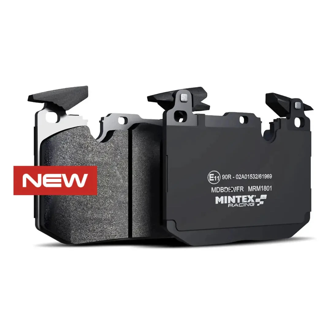 2 Mintex brake pads on a white background