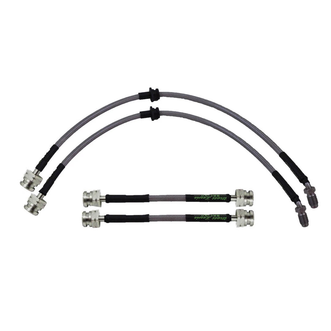 set of 4 stainless steel braided brake hoses