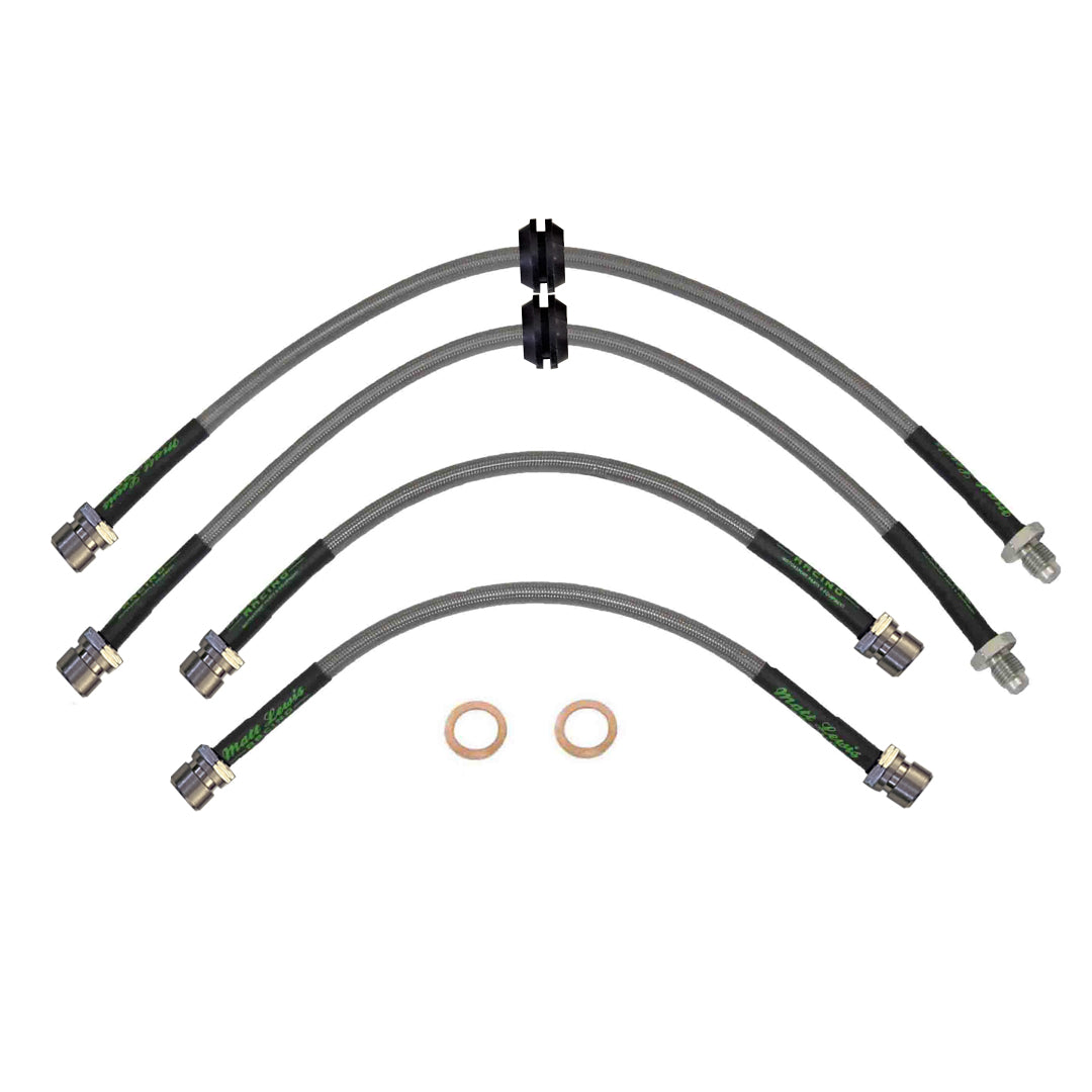 Porsche 924 944 Edelstahlflex-Bremsschläuche