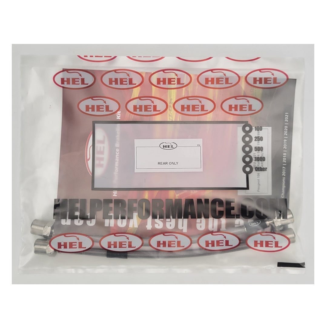 HEL Citroen Saxo Stainless Steel Braided Brake Hoses Clear