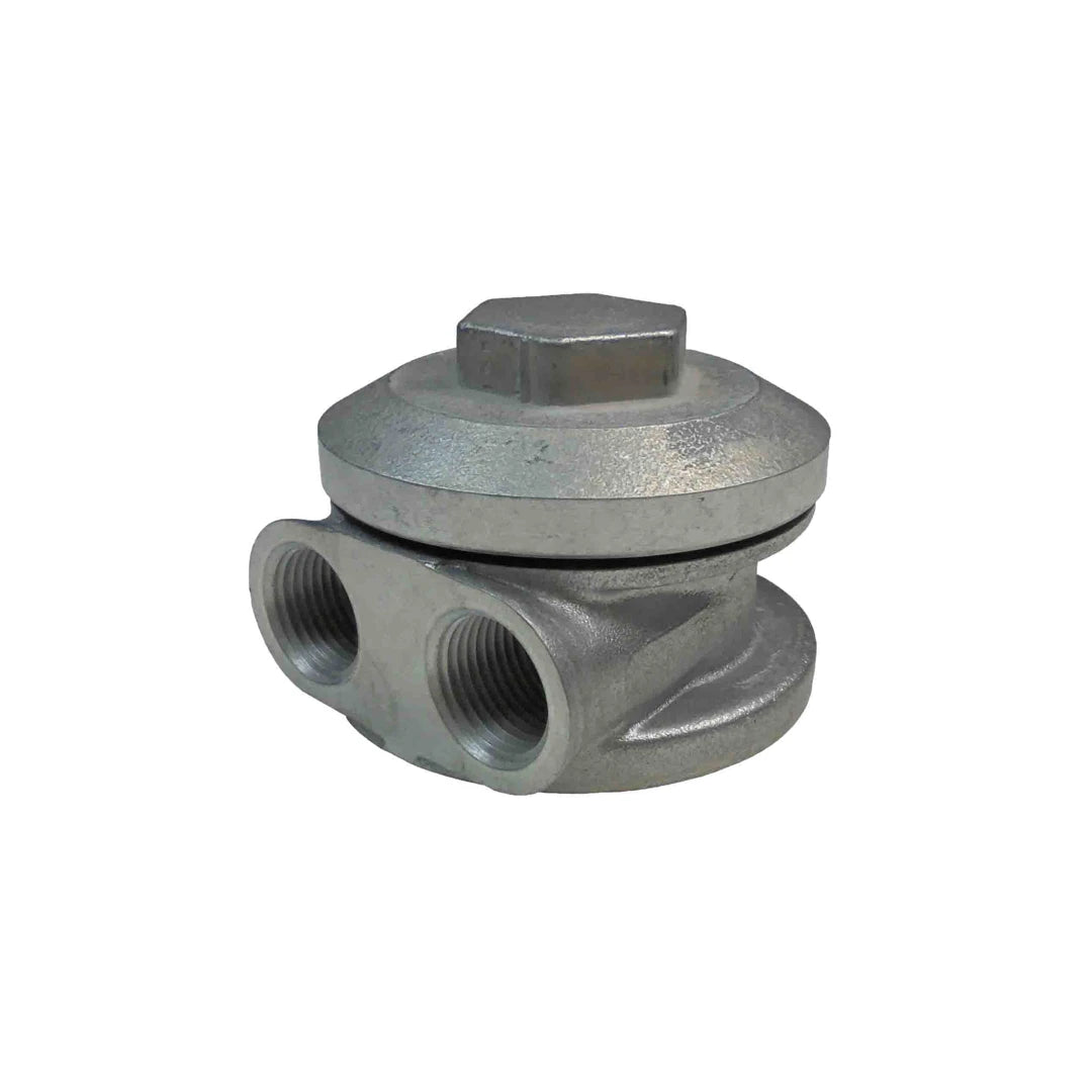 Mocal side exit take off plate for remote oil filters