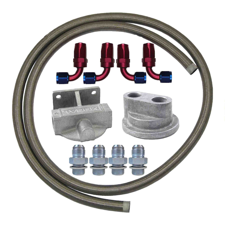 3/4UNF -10 Braided Hose Remote Oil Filter Kit