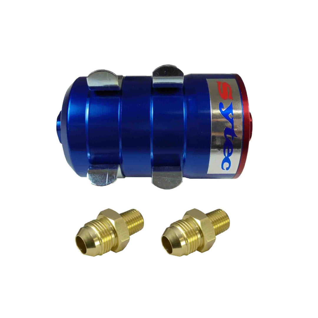 blue aluminium motorsport fuel filter