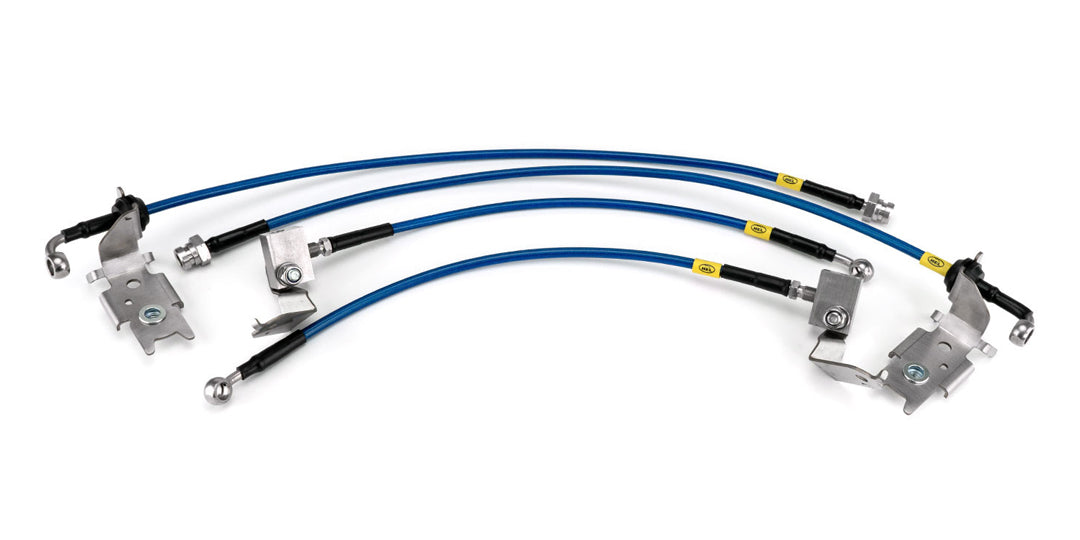 a set of braided brake hoses