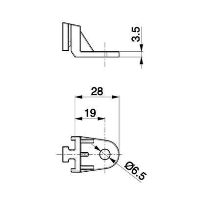 SPAL electric cooling fan mounting foot dimensions
