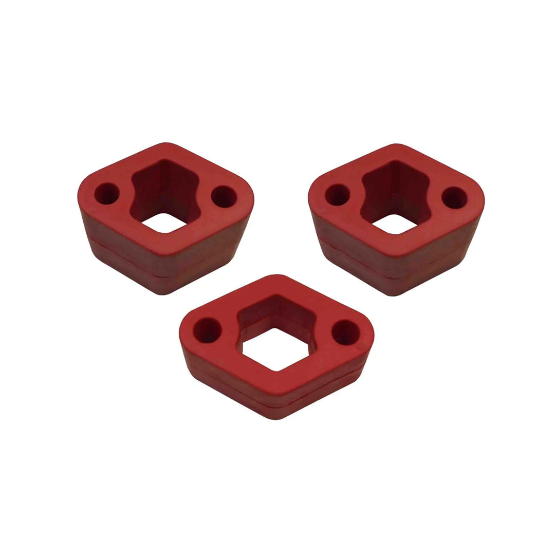 Set of 3 Red exhaust mounts