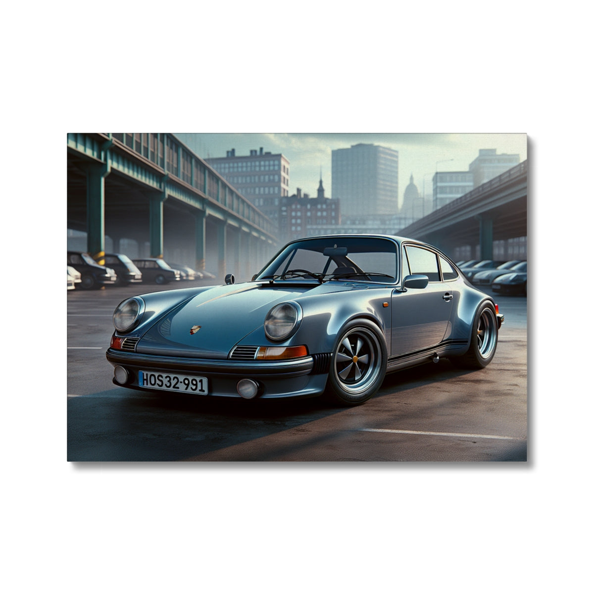 Porsche 911 Classic Car Park Leinwand