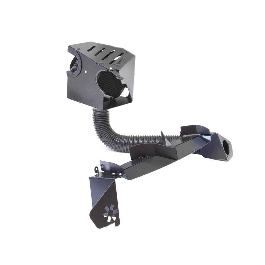 Black AIRTEC intake system with a flexible hose on a white background