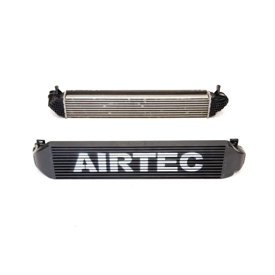 black Airtec intercooler on a white background