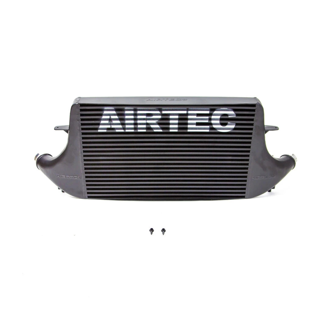 Black Airtec intercooler on a white background