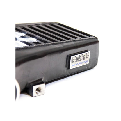 Black Airtec intercooler on a white background