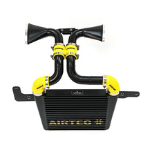 black Airtec intercooler and pipework on a white background