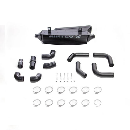 black Airtec intercooler and pipework on a white background