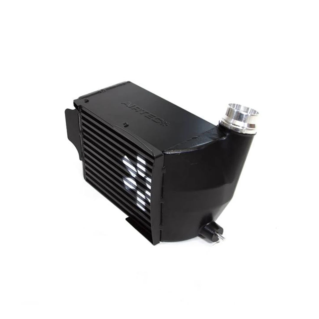 black Airtec intercooler on a white background