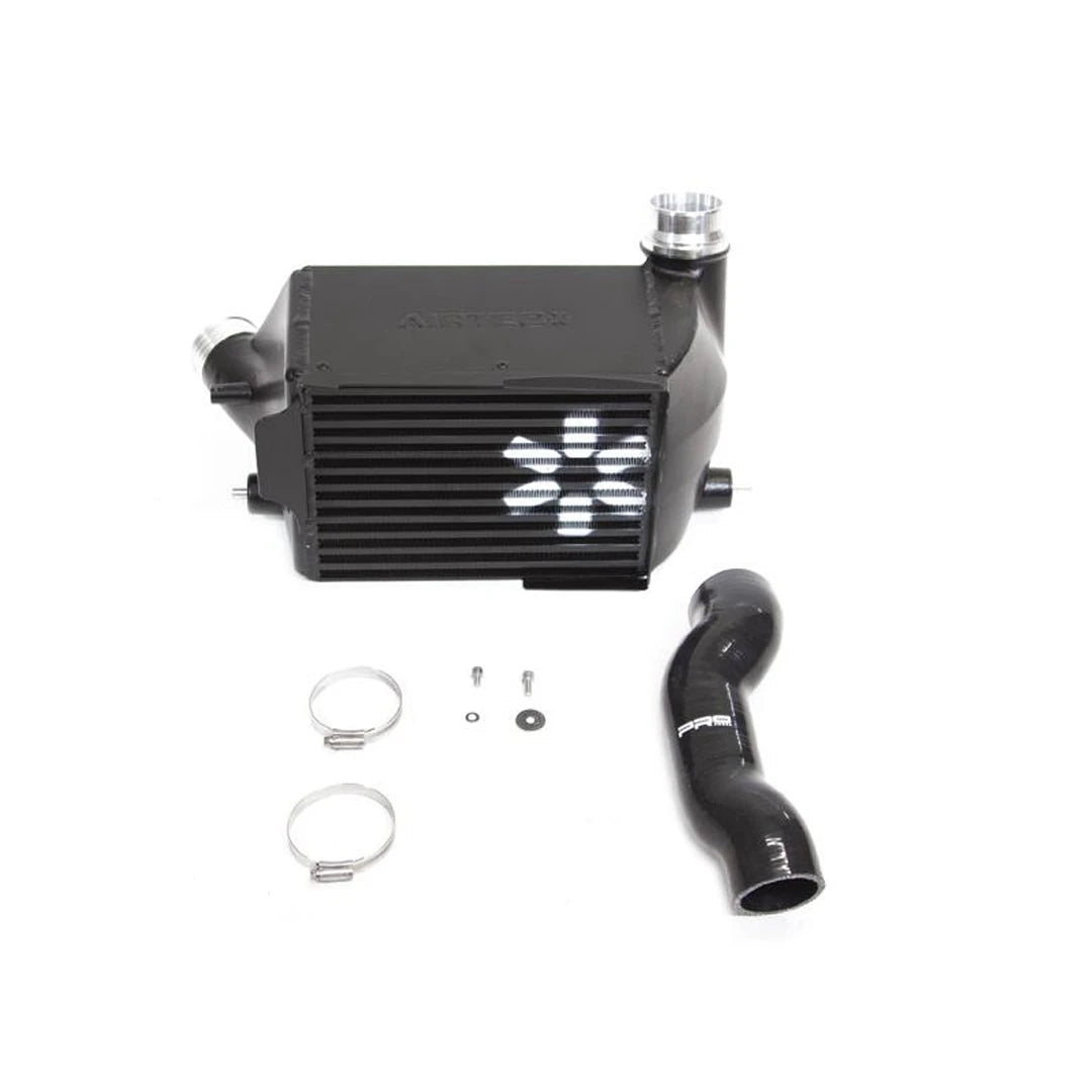 black Airtec intercooler on a white background