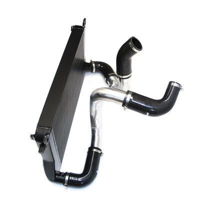 AIRTEC black radiator and hoses on a white background