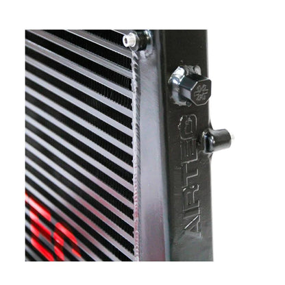 AIRTEC black intercooler on a white background