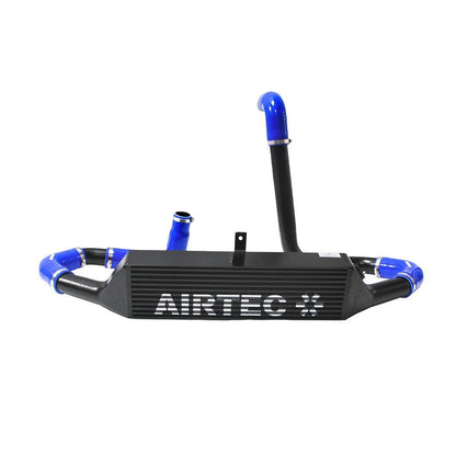 Black AIRTEC intercooler and pipework on a white background