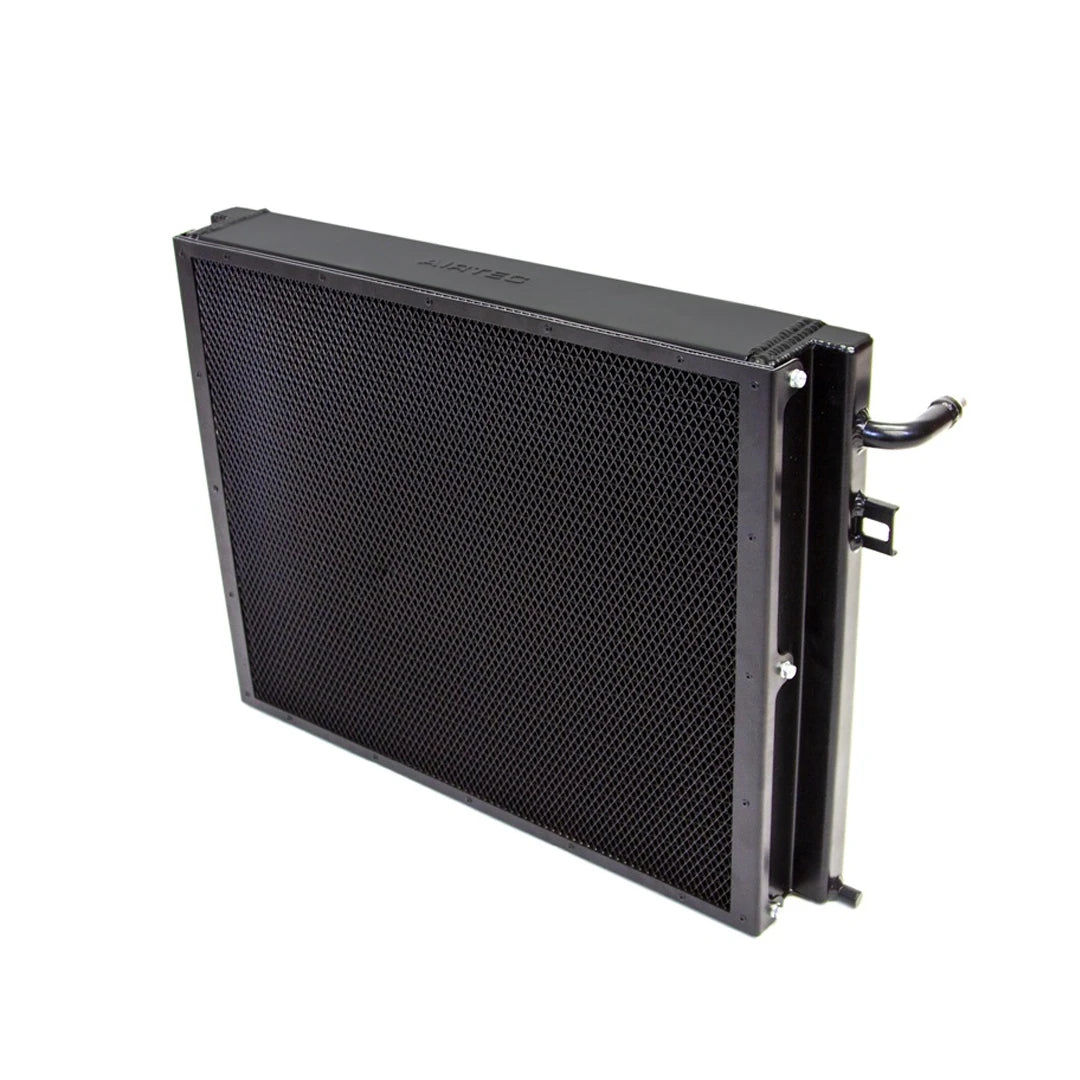 Black radiator on a white background