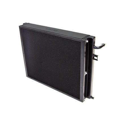 Black radiator on a white background