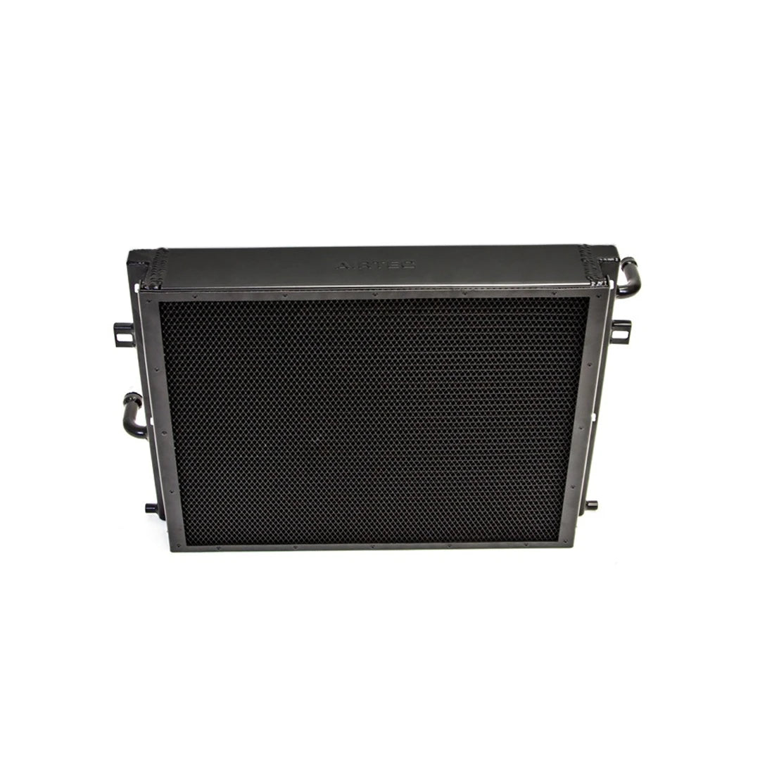 Black radiator on a white background