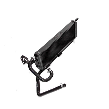 Airtec black radiator on a white background