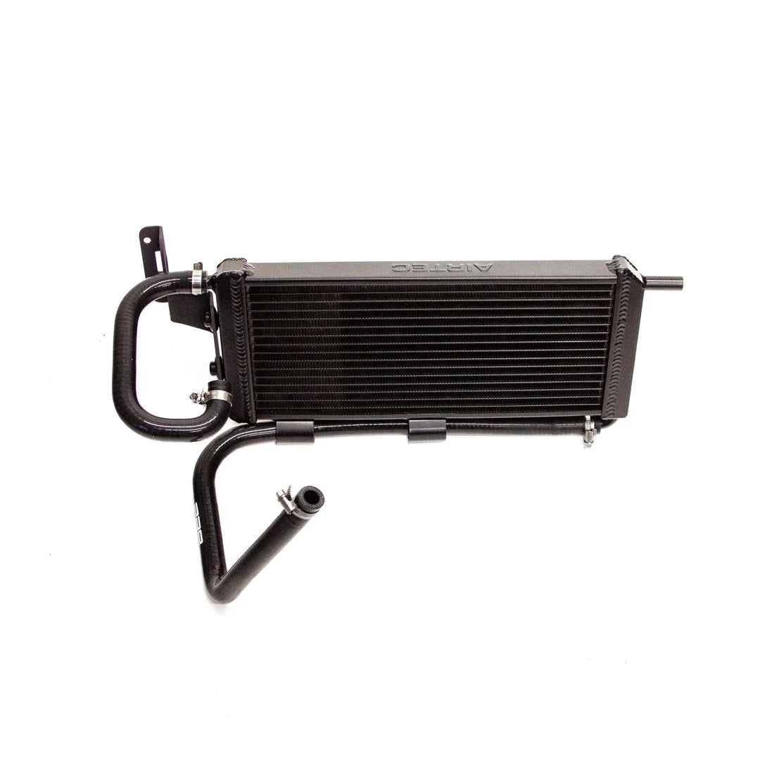 Airtec black radiator on a white background