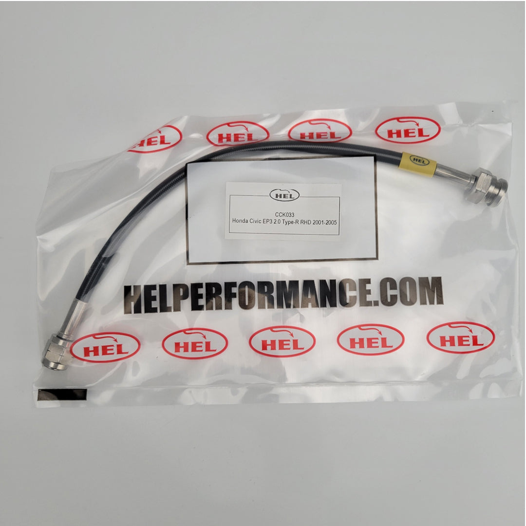 Durite d'embrayage tressée en acier inoxydable HEL Honda Civic EP3 Type R noire