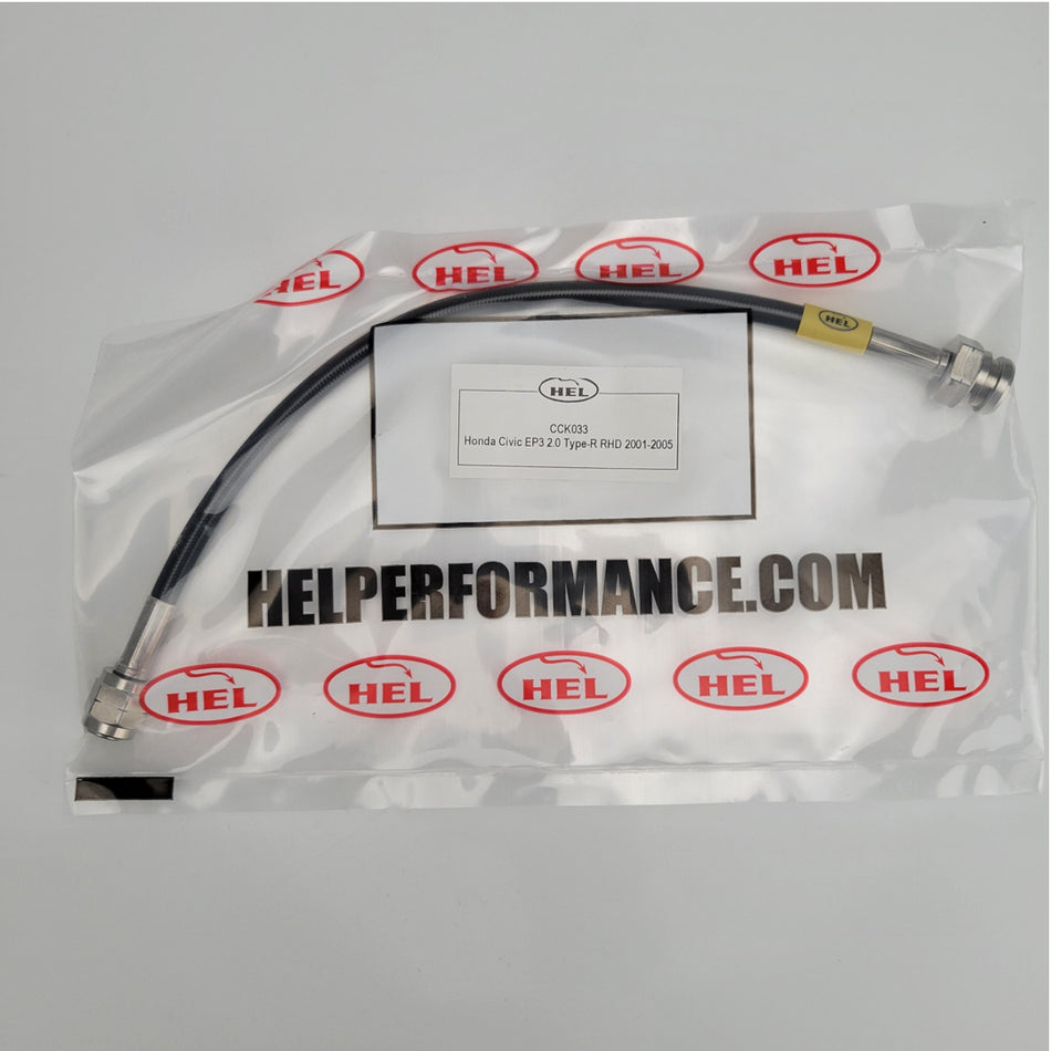 HEL Honda Civic EP3 Type R Stainless Steel Braided Clutch Hose Black